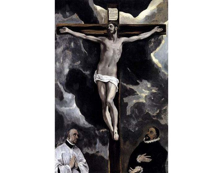 Christ On The Cross Adored By Donors 1585-90
