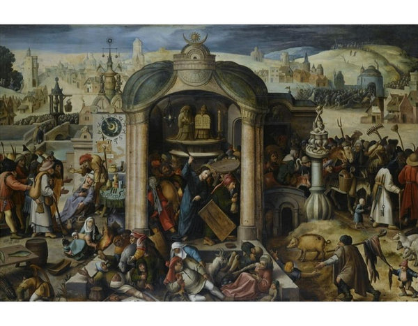 Christ Expels The Money-Lenders From The Temple Painting by Hieronymus Bosch