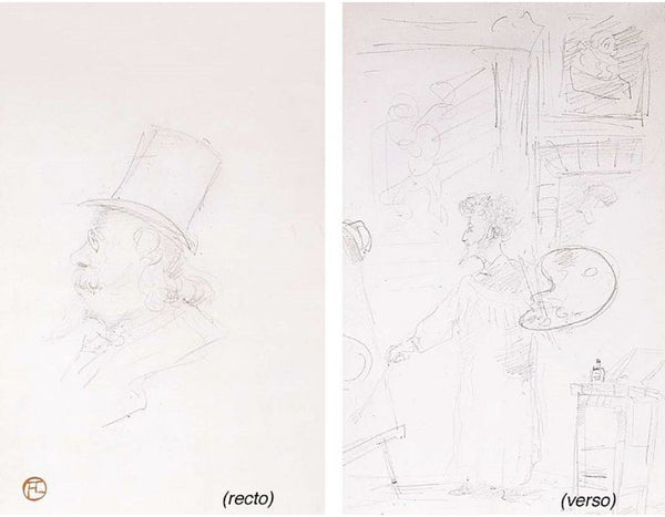 Tete d'homme au chapeau haut-de-forme 