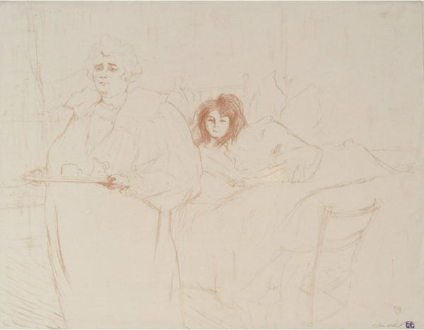 Femme Au Plateau, Petit Dejeuner, Madame Baron Et Mademoiselle Popo 