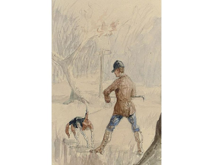 Chasseur et chien 