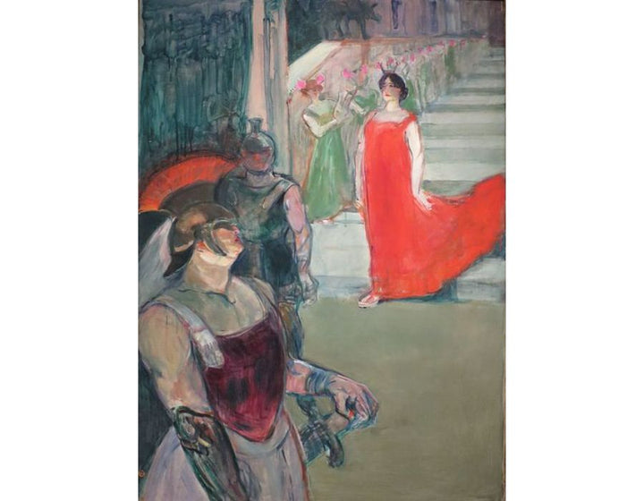 Messalina Descends the Stairs Lined by Female Figures 
