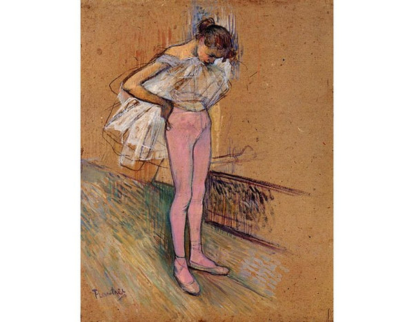 Dancer Adjusting Her Tights 