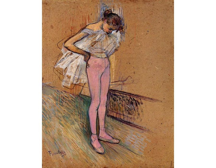 Dancer Adjusting Her Tights 