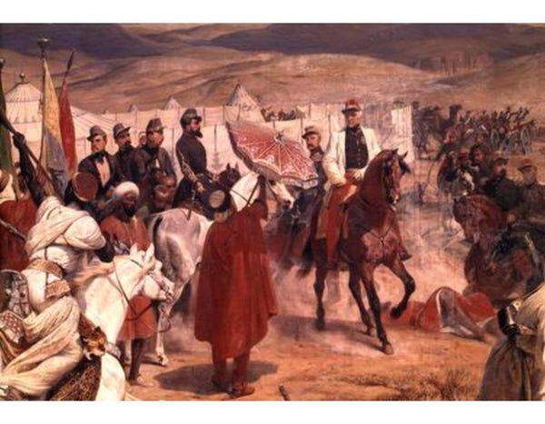 Marshal Thomas Bugeaud 1784-1849 and Colonel Joseph Vantini Yousouf 1808-66 During the Conquest of Algeria, 1846 Painting by Horace Vernet