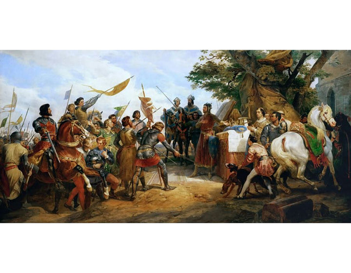 The Battle of Bouvines, 27th July 1214, 1827 Painting  by Horace Vernet
