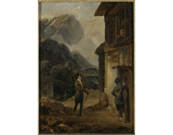 Louis-Philippe 1773-1850 Duke of Orleans, Asking for Hospitality from the Monks of Petit Saint-Bernard, 1794 Painting by Horace Vernet