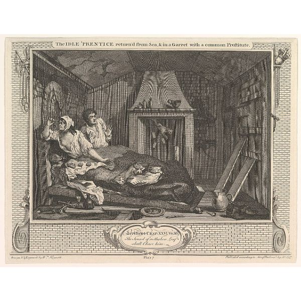The Idle Prentice Returned from Sea and in a Garret with a Prostitute 