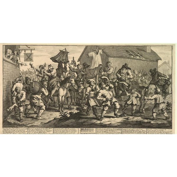 Hudibras Encounters the Skimmington, from 'Hudibras', by Samuel Butler 