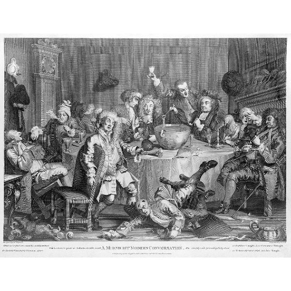 A Midnight Modern Conversation from The Works of William Hogarth 