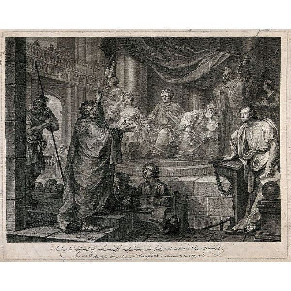 Paul before Felix from The Works of William Hogarth 