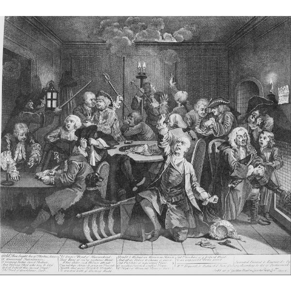 Scene in a Gaming House plate VI from A Rakes Progress 