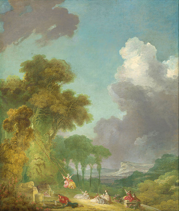 The Swing (detail) Painting by Jean-Honore