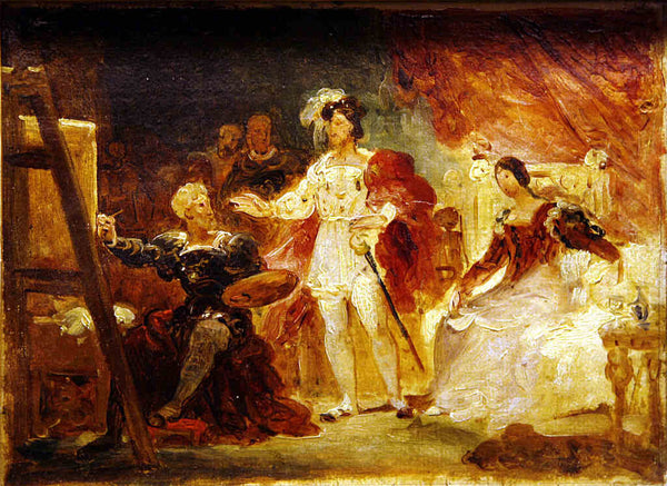 Francois the Ist in the studio of Rosso Painting by Jean-Honore