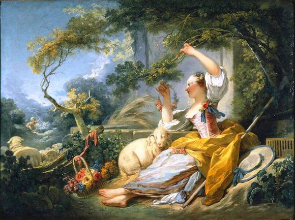 Shepherdess Painting by Jean-Honore