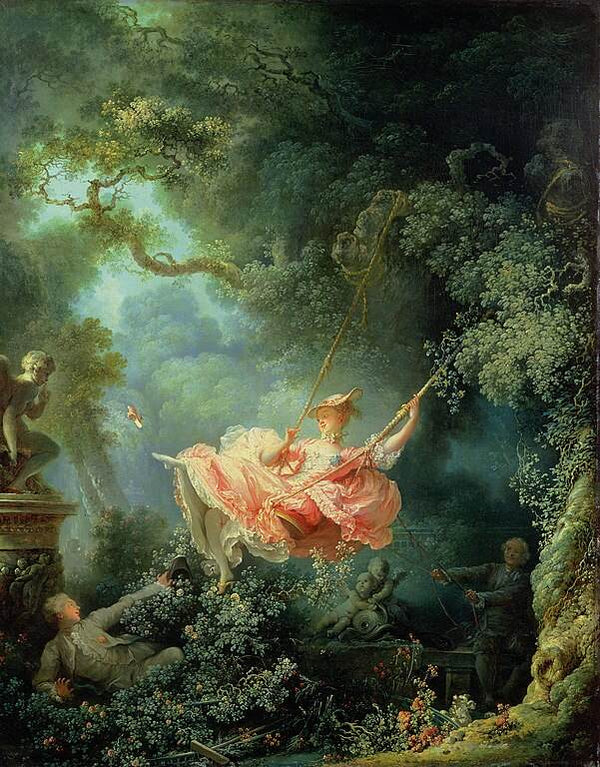 The Swing II Painting by Jean-Honore