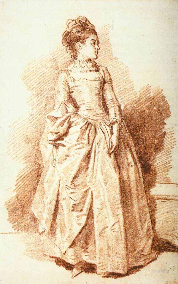 Young Woman Standing 1775-85 Painting by Jean-Honore