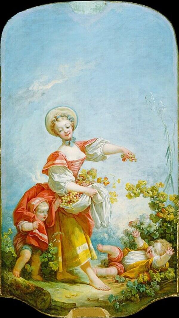 The Grape Gatherer Painting by Jean-Honore