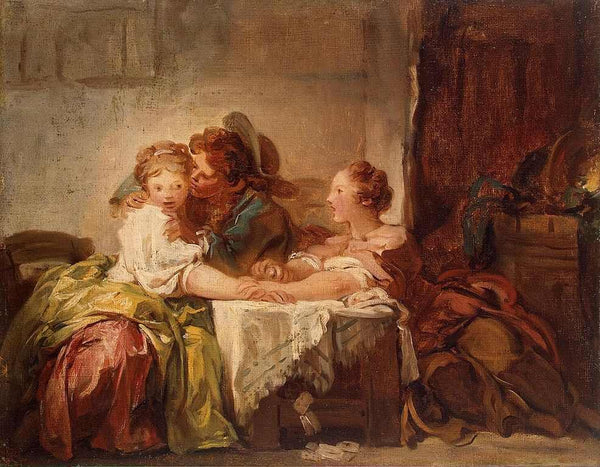 Prize of a Kiss Painting by Jean-Honore