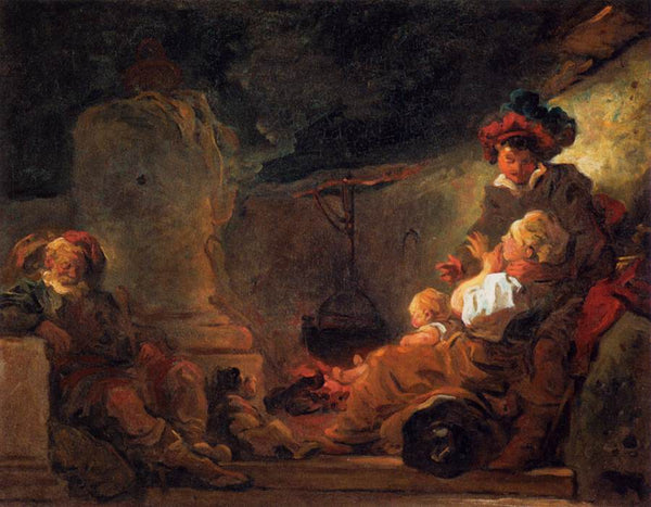 Night Scene Painting by Jean-Honore