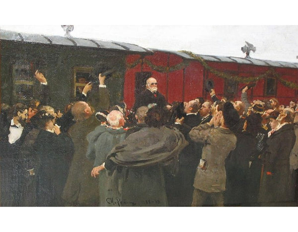 Arrival of Nikolai Ivanovich Pirogov to Moscow in the 50th anniversary of his scientific activities 