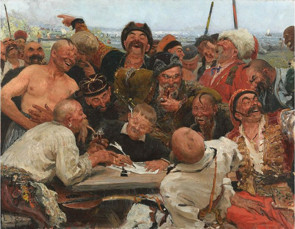 The Reply of the Zaporozhian Cossacks to Sultan of Turkey, sketch 2 