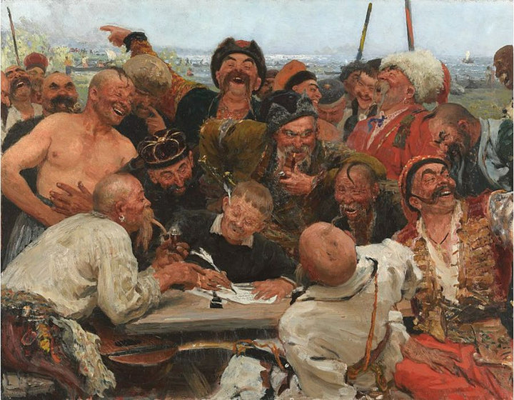 The Reply of the Zaporozhian Cossacks to Sultan of Turkey, sketch 2 