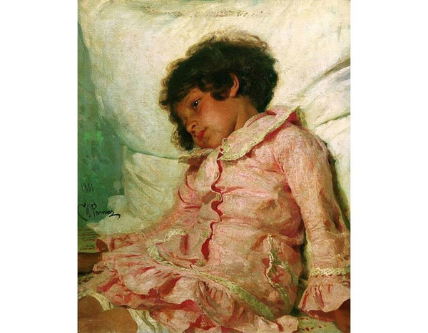 Portrait Of Nadya Repina The Artists Daughter 1881 