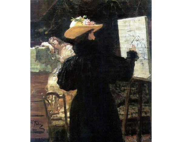 M.K. Tenisheva at work 