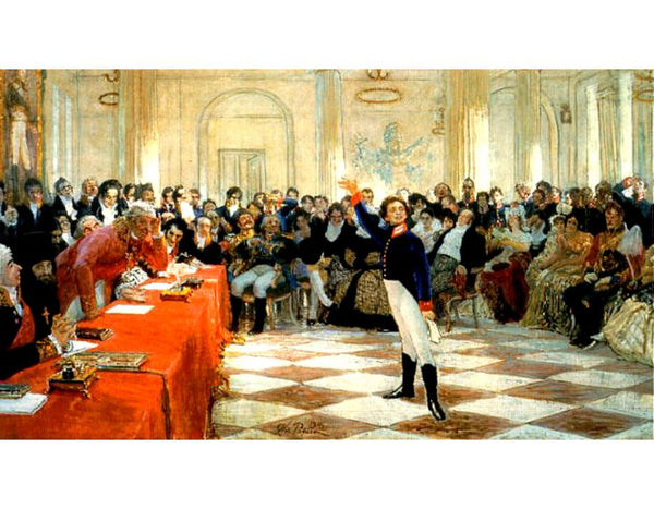 Pushkin Reciting His Poem Before Old Derzhavin (1911) 