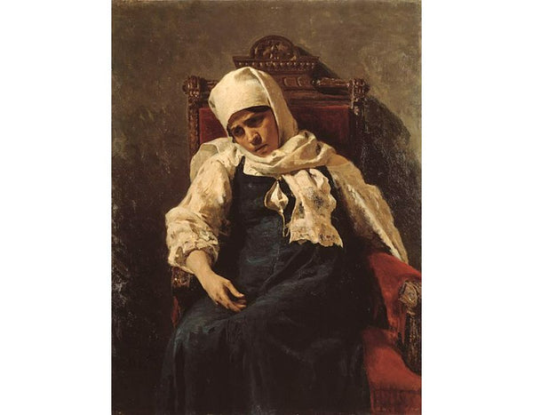 Portrait of actress Pelageya Antipevna Strepetova in the role of Elizabeth 