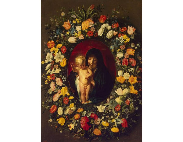Madonna and Child Wreathed with Flowers 
