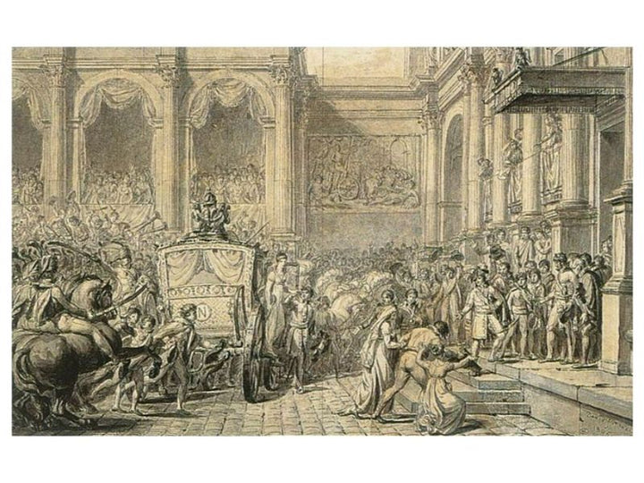 The Arrival at the Hotel de Ville 1805 Painting by Jacques Louis David
