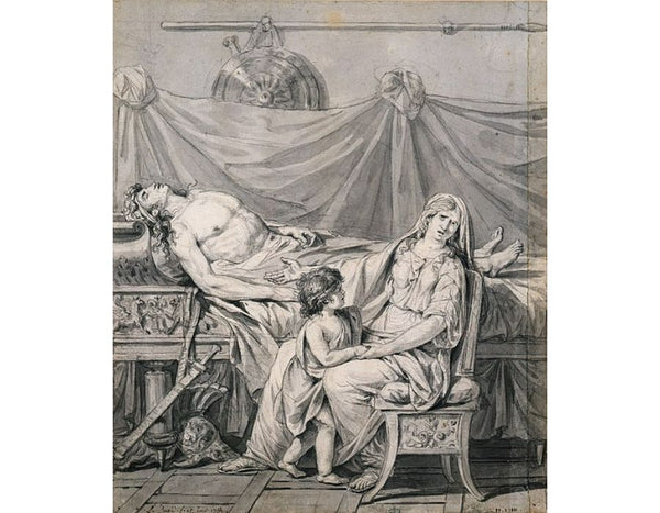 The Grief of Andromache Painting by Jacques Louis David