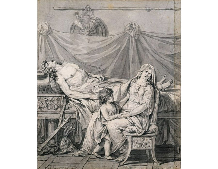 The Grief of Andromache Painting by Jacques Louis David