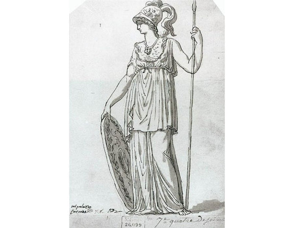 Minerva 1776-77 Painting by Jacques Louis David