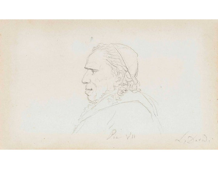 Esquisse De Pie VII Painting by Jacques Louis David
