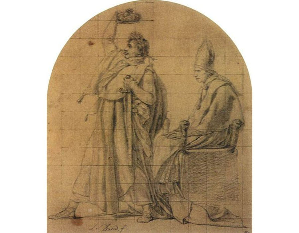 Napoleon Holding Josephine's Crown 1805 Painting by Jacques Louis David