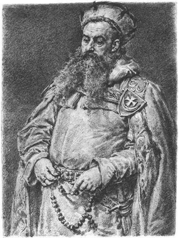 Henryk Brodaty Painting by Jan Matejko