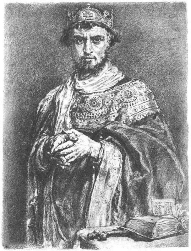 Kazimierz I Odnowiciel Painting by Jan Matejko