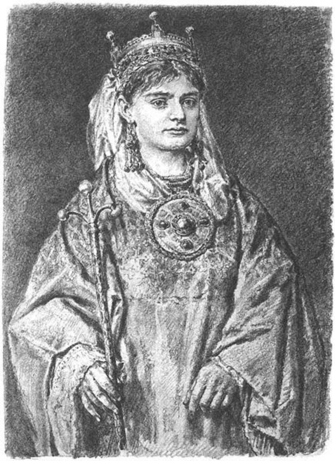Richensa of Lotharingia Painting by Jan Matejko