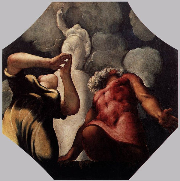 Deucalion and Pyrrha Praying before the Statue of the Goddess Themis 