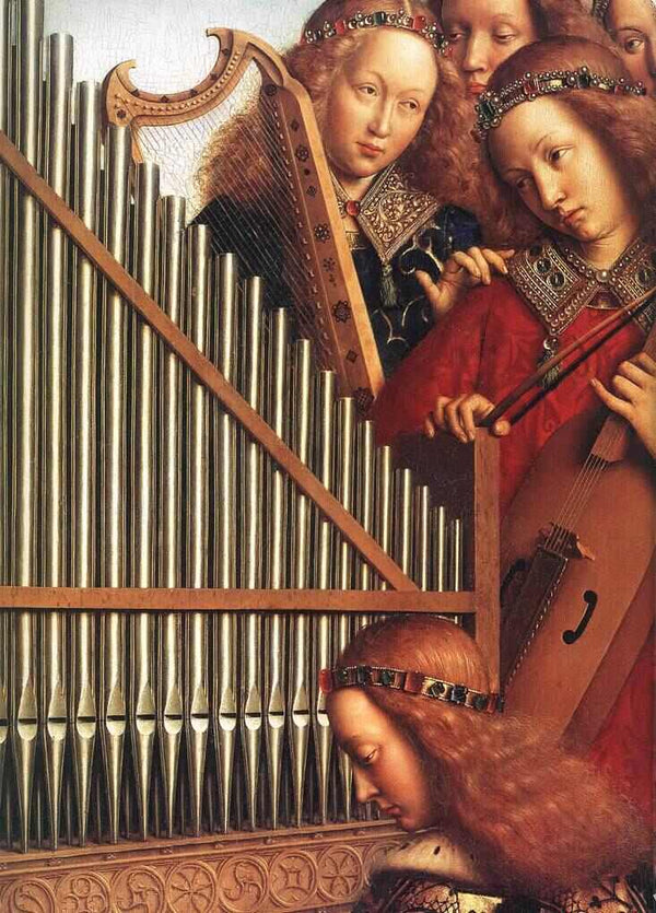 The Ghent Altarpiece- Angels Playing Music (detail 3) 1426-27 