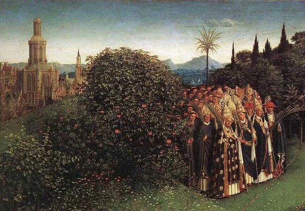 The Ghent Altarpiece- Adoration of the Lamb (detail 5) 1425-29 