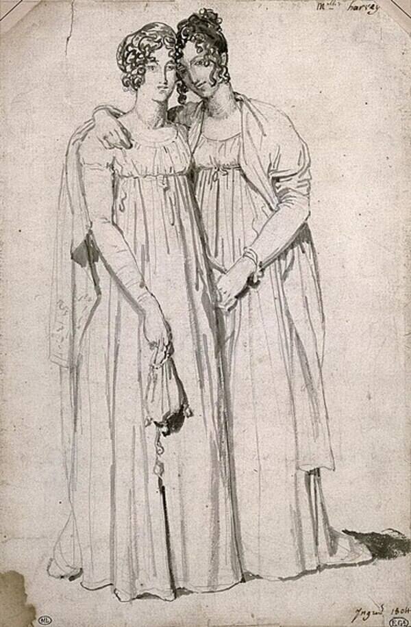 Henriette Harvey and her half sister Elizabeth Norton 