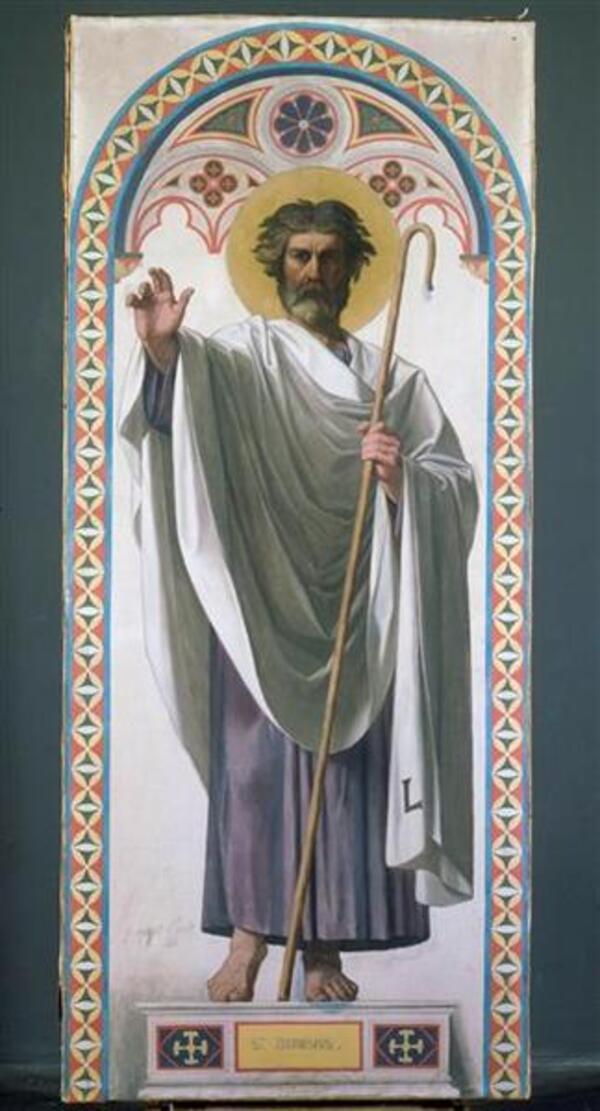 Cardboard for the windows of the chapel at Dreux. St. Louis Saint Denis, first bishop of Paris 