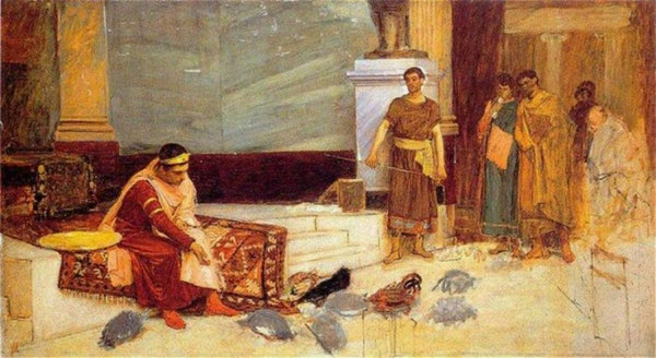 The Favourites of the Emperor Honorius study 1883 Painting by John William Waterhouse