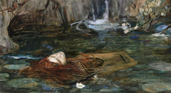 Study For Nymphs Finding The Head Of Orpheus Painting by John William Waterhouse