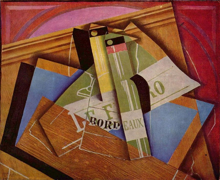 Still life with bottle of Bordeaux 
