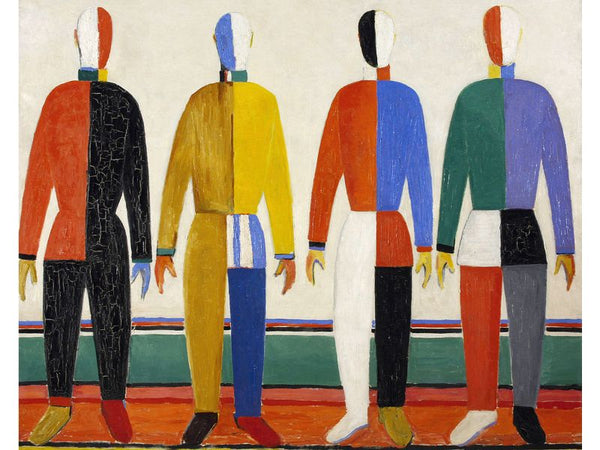 Suprematism Contour Of Sportsmen